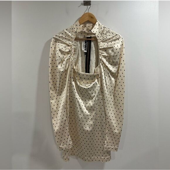 Rotate Birger Polka Dot Long Sleeve Dress - Picture 12 of 13